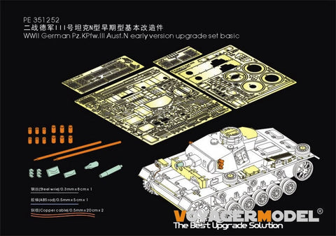 VoyagerModel 1/35 PE351252 WWII German Pz.KPfw.III Ausf.N early version upgrade set basic(TAKOM 8011)