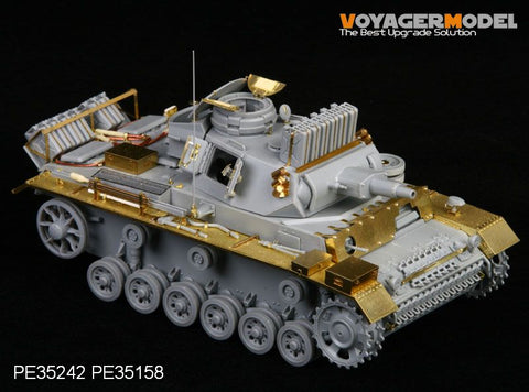 ボイジャーモデル PE35242 1/35 WWIIドイツ III号戦車N型 501重戦車大隊 アフリカ エッチングセット(ドラゴン6431用)