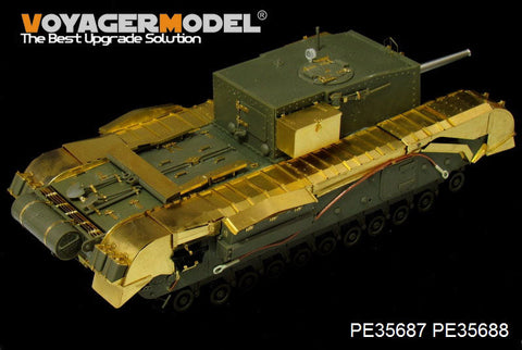 ボイジャーモデル PE35687 1/35 WWIIイギリス チャーチル3インチガンキャリア エッチングセット(AFVクラブ AF35253用)