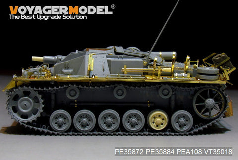 ボイジャーモデル PE35872 1/35 WWIIドイツ III号突撃砲C/D型 アフリカ仕様 エッチング基本セット(ドラゴン6851用)