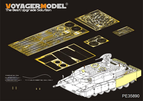 ボイジャーモデル PE35890 1/35 現用ドイツ レオパルト2A4 レボリューション1 エッチング基本セット(タイガー4629用)