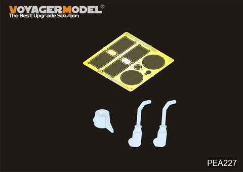 ボイジャーモデル PEA227 1/35 WWII ドイツ キングタイガー(ポルシェ砲塔) 初期生産型 角型排気管 ・グリル(GP)