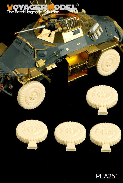 ボイジャーモデル PEA251 1/35 WWII ドイツ Sd.Kfz 222 ロードホイール(4個入り)(ホビーボス)