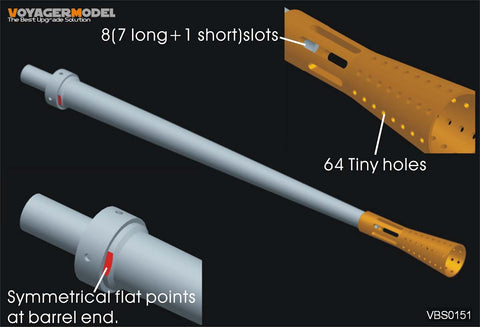 ボイジャーモデル VBS0151 1/35 WWIIドイツ 37mm Flak18/36/37 砲身 (汎用)
