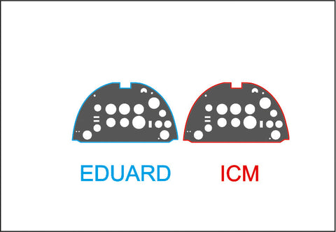 ヤフーモデル YMA4828 1/48 スピットファイアIX 後期型 / XVI 計器盤 (エデュアルド / ICM用)
