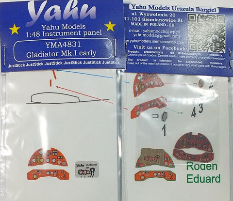 ヤフーモデル YMA4831 1/48 グラディエーターMk.I初期 計器盤 (ローデン / エデュアルド用)