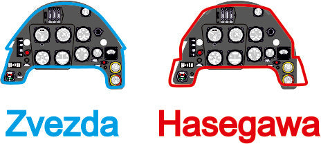 ヤフーモデル YMA4834 1/48 メッサーシュミットMe-109F 計器盤 (ズベズダ用)