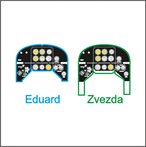 ヤフーモデル YMA4838 1/48 Yak-3 初期型 計器盤 (エデュアルド / ズベズダ用)