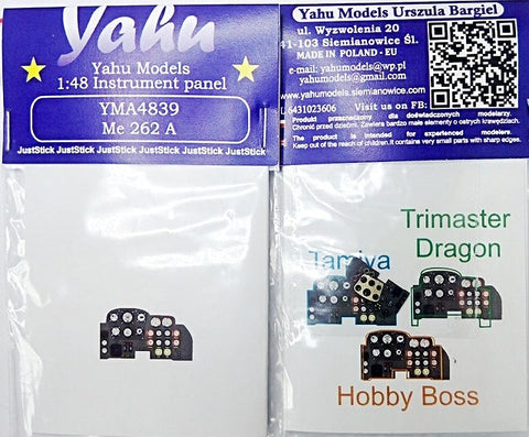 ヤフーモデル YMA4839 1/48 メッサーシュミットMe-262A 計器盤 (タミヤ用)