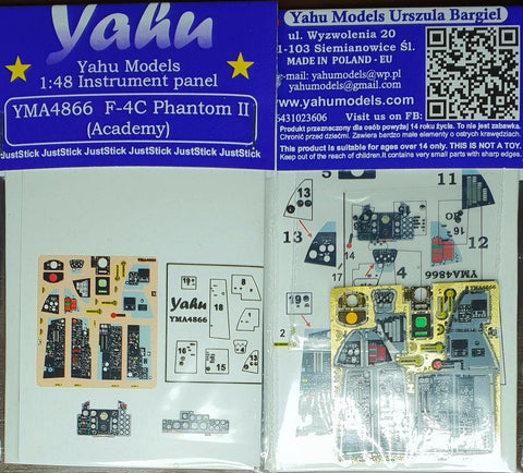 ヤフーモデル YMA4866 1/48 F-4 ファントムII 計器盤 (アカデミー用)