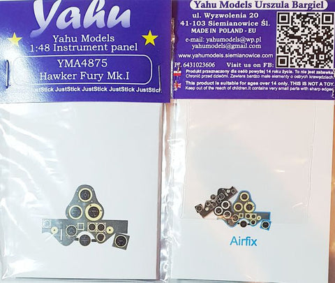 ヤフーモデル YMA4875 1/48 ホーカー フューリー Mk.I 計器盤 (エアフィックス用)