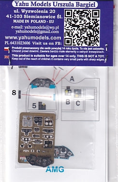 ヤフーモデル YMA4903 1/48 デヴォアティーヌ D.510 計器盤 (AMG用)