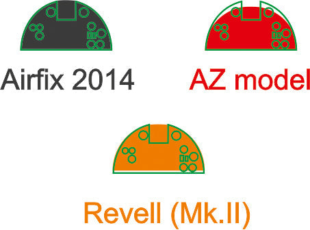 ヤフーモデル YMA7205 1/72 ホーカー・ハリケーンMk.I 計器盤 (エアフィックス用)