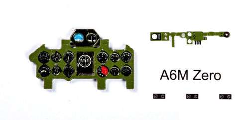 ヤフーモデル YMA7257 1/72 A6M5零式艦上戦闘機52型 計器盤 (タミヤ / ハセガワ / ファインモールド用)