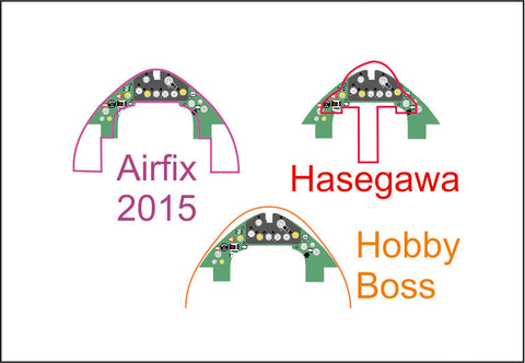 ヤフーモデル YMA7269 1/72 F4Fワイルドキャット 計器盤 (エアフィックス / ハセガワ / ホビーボス)