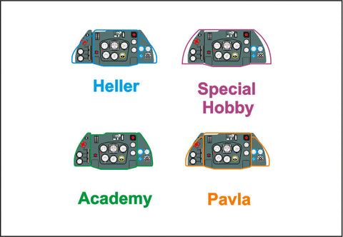 ヤフーモデル YMA7303 1/72 Me163 B-0 コメート 計器盤 (アカデミー用)