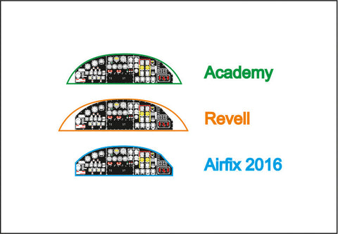 ヤフーモデル YMA7304 1/72 ボーイングB-17G 計器盤 (エアフィックス / レベル / アカデミー用)