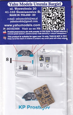 ヤフーモデル YMA7320 1/72 ドボワチン D.510(export)計器盤 (KP Prostejov用)