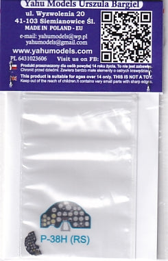 ヤフーモデル YMA7321 1/72 P-38H ライトニング 計器盤 (RS モデル用)