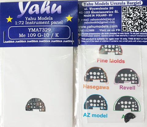 ヤフーモデル YMA7329 1/72 メッサーシュミット Me-109G-10 & K (AZ モデル/ファインモールド/レベル用)