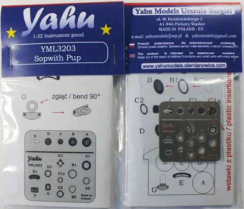 ヤフーモデル YML3203 1/32 ソッピース パップ計器盤 (ウィングナットウィングス用)
