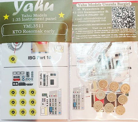 ヤフーモデル YML3511 1/35 KTO ロソマク 初期型 計器盤 (IBG用)