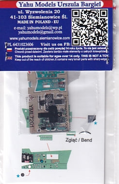 ヤフーモデル YML7201 1/72 MiG-21 PFM計器盤 (シーグリーン) (RV Aircraft用)