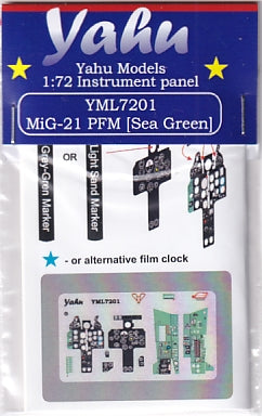 ヤフーモデル YML7201 1/72 MiG-21 PFM計器盤 (シーグリーン) (RV Aircraft用)