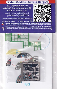 ヤフーモデル YML7207 1/72 PZL.37 ロシュ計器盤 (IBG用)