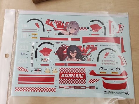 ZoomOn CS117 1/24 《碧藍航線》 呵呵呵レーシング 911 GT3RS (タミヤ用)デカール