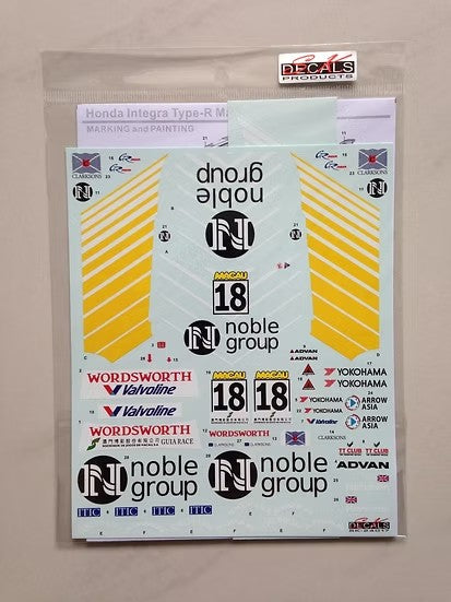 SKデカール SK24017 1/24 ホンダ インテグラ Type-R マカオ ギア 2003 #18