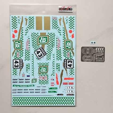 SKデカール SK24056 1/24 BMW M3 E30 DTM 91 Tictac