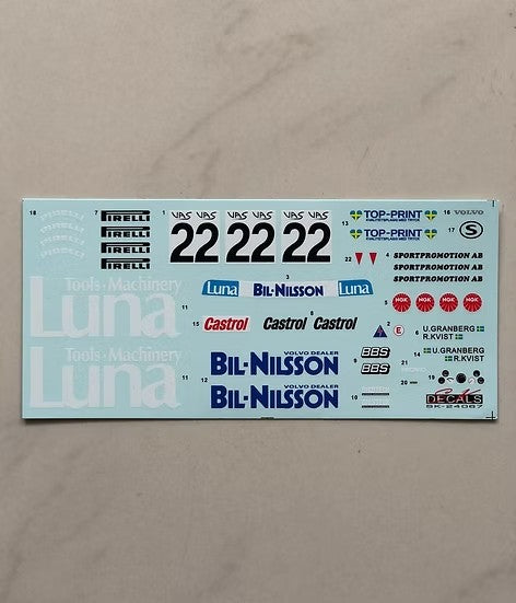 SKデカール SK24067 1/24 ボルボ 240 ターボ ETCC 84 Zolder GP スポーツプロモーション