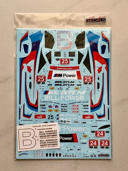 SKデカール SK24087 1/24 BMW M6 GTLM IMSA 17 チーム RLL