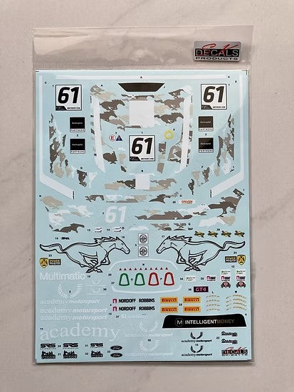 SKデカール SK24115 1/24 フォード マスタング GT4 British GT ブランズハッチ 2020 Academy Motorsport