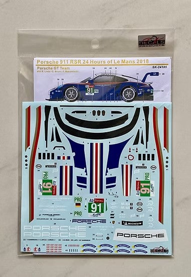 SKデカール 1/24 SK24185 ポルシェ 911 RSR FIA 世界耐久選手権 ル・マン24時間レース 2018 ポルシェ GT チーム #91