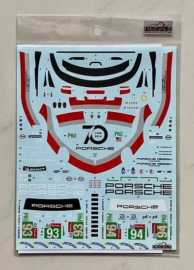 SKデカール 1/24 SK24186 ポルシェ 911 RSR FIA 世界耐久選手権 ル・マン24時間レース 2018 ポルシェ GT チーム #93 & #94