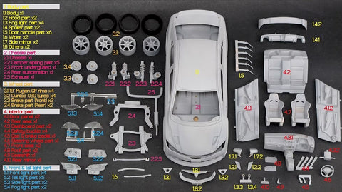 ZoomOn Z002 1/24 ホンダ シビック FD2 無限 RR (新型)