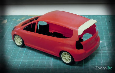 ZoomOn Z007 1/24 ホンダ Jazz(フィット)用 Vtec OEM スポイラー