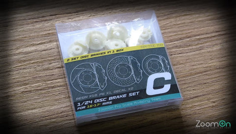ZoomOn Z013 1/24 ディスクブレーキセット 15-17インチ ホイール用 C