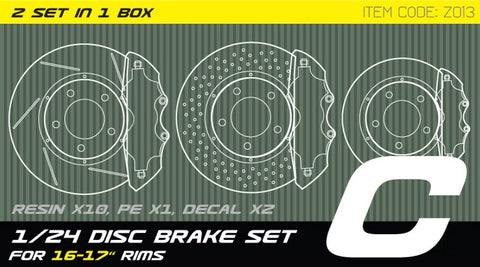 ZoomOn Z013 1/24 ディスクブレーキセット 15-17インチ ホイール用 C