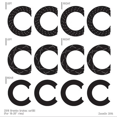ZoomOn Z018 1/24 ディスクブレーキセット 18-21インチ ホイール用 B