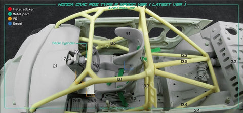 ZoomOn Z034 1/24 ホンダ シビック FD2 スプーンバージョン (最終型)