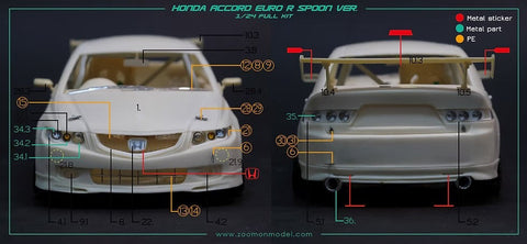 ZoomOn Z035 1/24 ホンダ アコード ユーロR スプーン