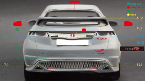 ZoomOn Z079 1/24 ホンダ シビック FN2 タイプR