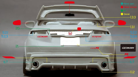 ZoomOn Z085 1/24 ホンダ シビック FN2 無限