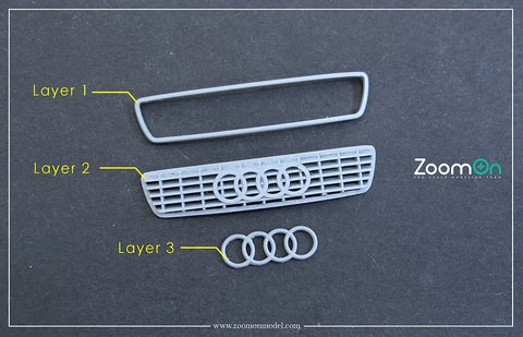 ZoomOn Z147 1/24 アウディ A4 BTCC フロンドグリル