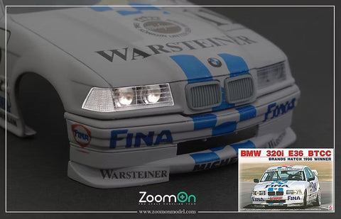 ZoomOn Z184 1/24 BMW 320i (E36) ヘッドライト ディテールアップパーツ (5mm)