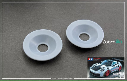 ZoomOn Z195 1/24 エアロ ディスク ホイール カバー( 2パーツ)(ZR135 ポルシェ 992 GT3 RS リムセット用)
