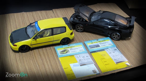ZoomOn ZD002 1/24 ホンダ EG6 ステッカーセット